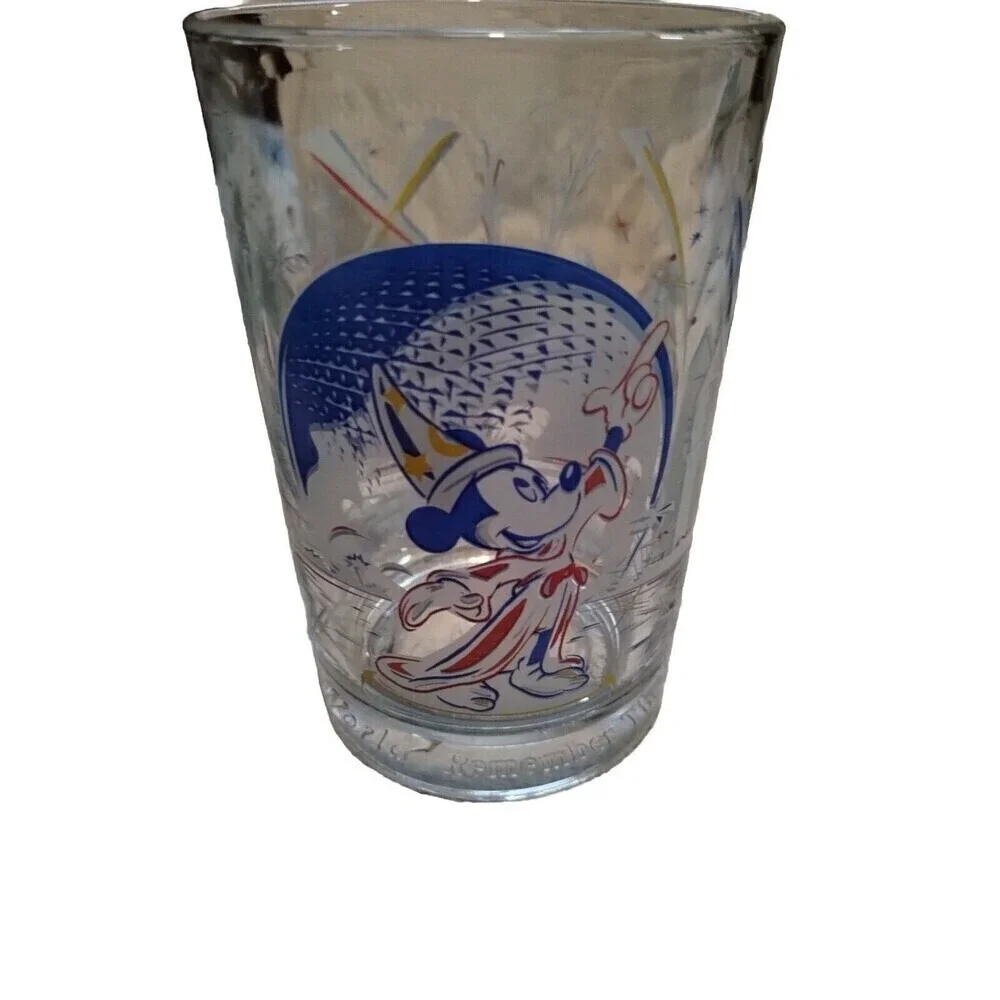 Disney Epcot‎ World Showcase Sorcerer Mickey Glass Cup Tumbler